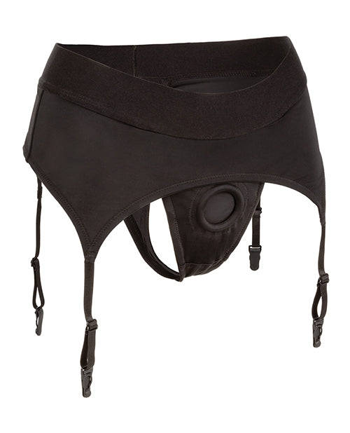 Boundless Thong w/Garter S/M - Black