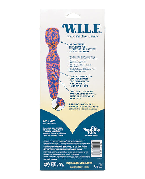 Naughty Bits W.I.L.F. Wand I'd Like to Fuck - Multi Color