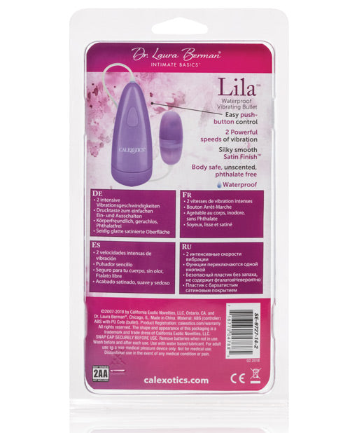 Dr. Laura Berman Intimate Basics Lila Vibrating Bullet - Purple