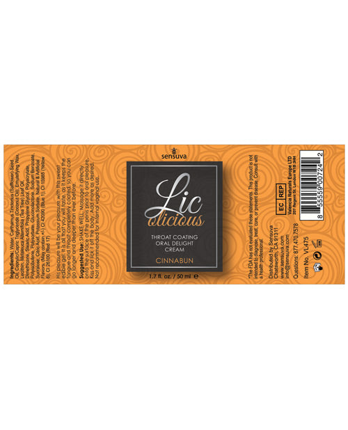 Lic O Licious Oral Delight Cream - 1.7 oz Bottle Cinnabun