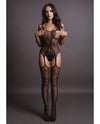 Shots Le Desir Fishnet & Lace Bodystocking Black O/S