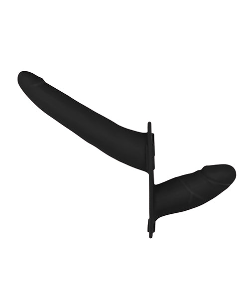 Shots Ouch Double Silicone Strap On - Black
