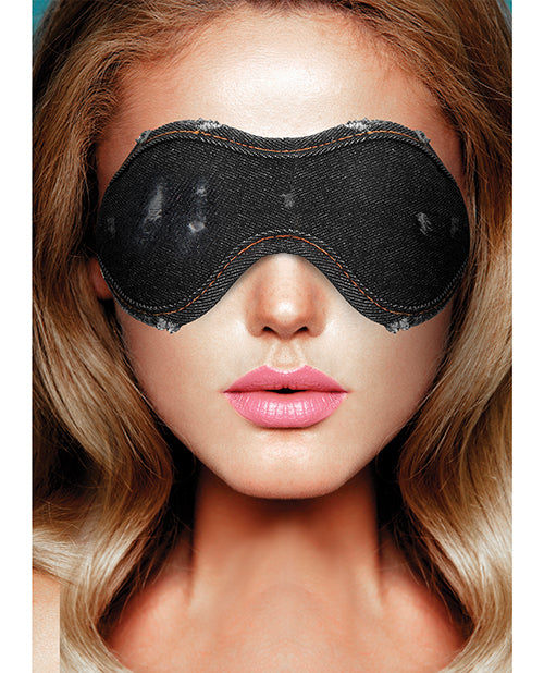 Shots Denim Eye Mask - Black