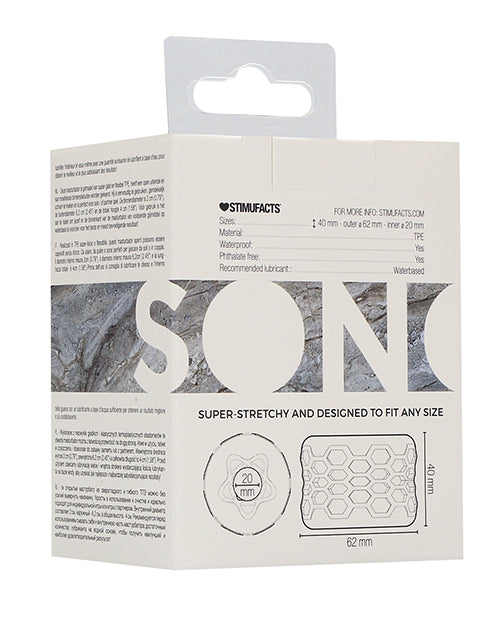 Shots Sono No. 94 Reversible Textured Masturbator - Transparent