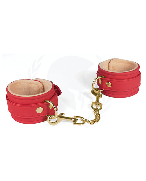 Spartacus PU Ankle Cuffs w/Plush Lining