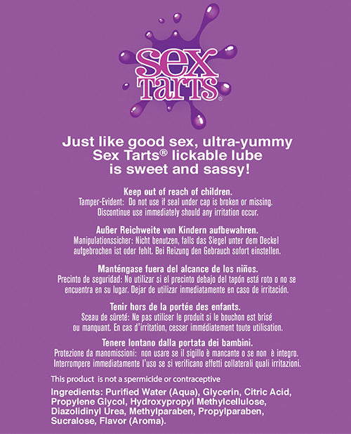 Sex Tarts Lube - 2 oz Grape Soda