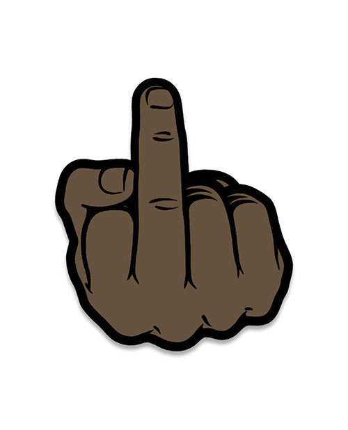 Wood Rocket Middle Finger Pin - Brown