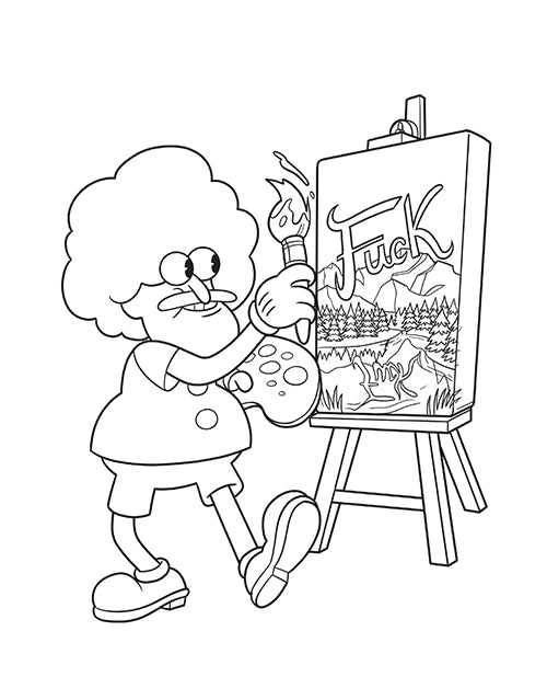 Wood Rocket Suck My Crayon Swear Word Coloring Book