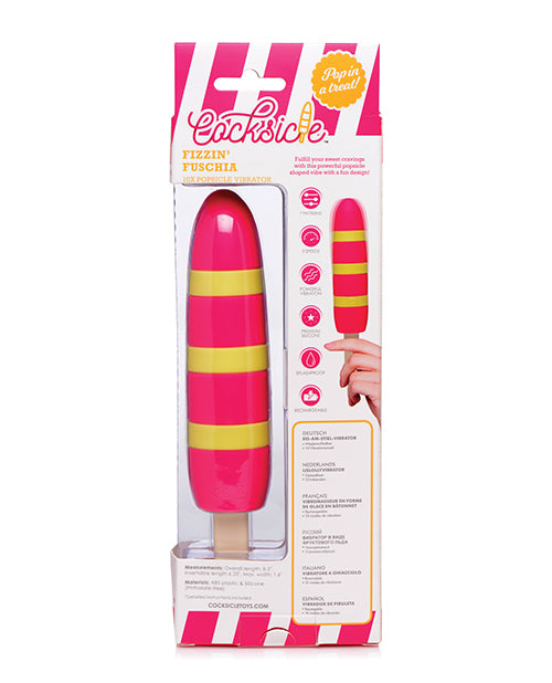 Cocksicle Fi^^in 10x Silicone Rechargeable Vibrator - Magenta