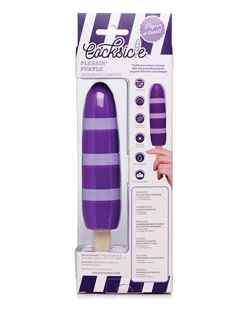 Cocksicle Fi^^in 10x Silicone Rechargeable Vibrator - Purple