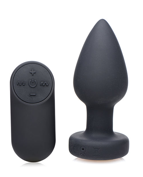 Booty Sparks Silicone Vibrating LED Plug - Medium