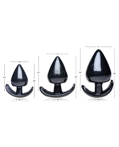 Master Series Triple Spades Anal Plug Set - 3 pc