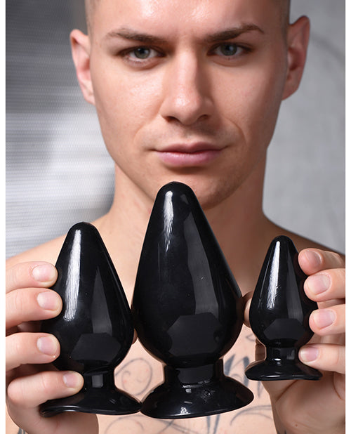 Master Series Triple Anal Plug - Black Set of 3
