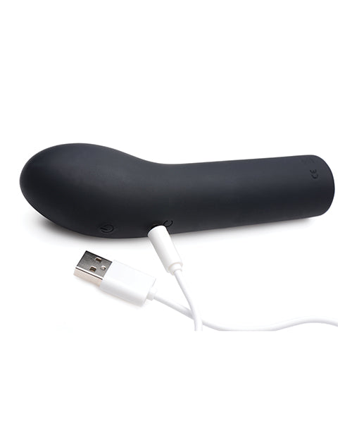 Trinity for Man 10x Vibrating Silicone Finger Sleeve - Black