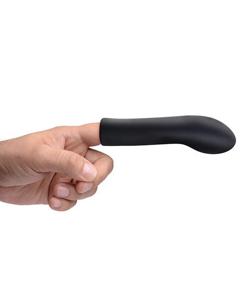 Trinity for Man 10x Vibrating Silicone Finger Sleeve - Black