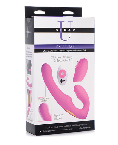 Strap U U-Pulse Silicone Strapless Strap-on w/Remote - Assorted Colors