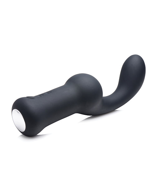 Master Series Pleaser Hook 10x Silicone Anal Vibrator - Black