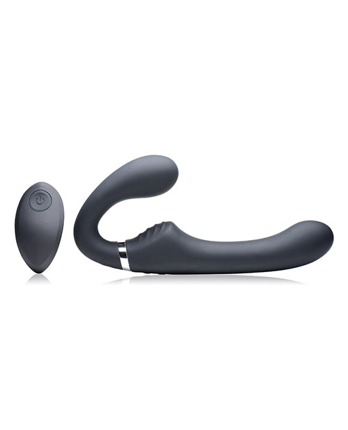Strap U Mighty Rider 10x Vibrating Silicone Strapless Strap On - Assorted Colors