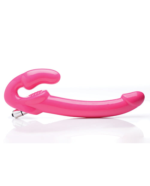 Strap U Revolver Slim Vibrating Strapless Strap-On - Pink