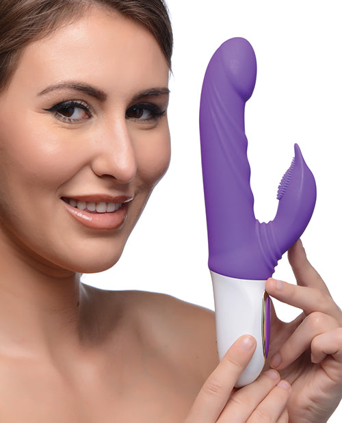 Inmi 10x Flipper Flicker Rabbit w/Moving Clit Stimulator - Purple