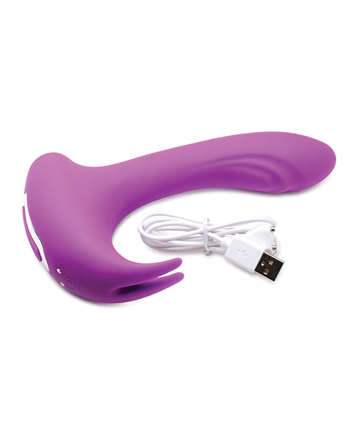 Inmi Shegasm 12x Lux Rocker Pulsing & Vibrating G Spot Rabbit - Purple