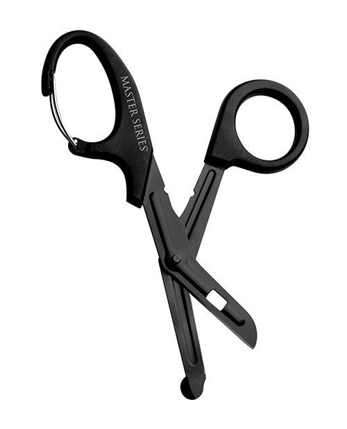 Master Series Snip Heavy Duty Bondage Scissors w/Clip - Black