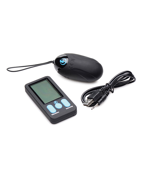 Zeus Electrosex E-Stim Pro Silicone Vibrating Egg w/Remote - Black