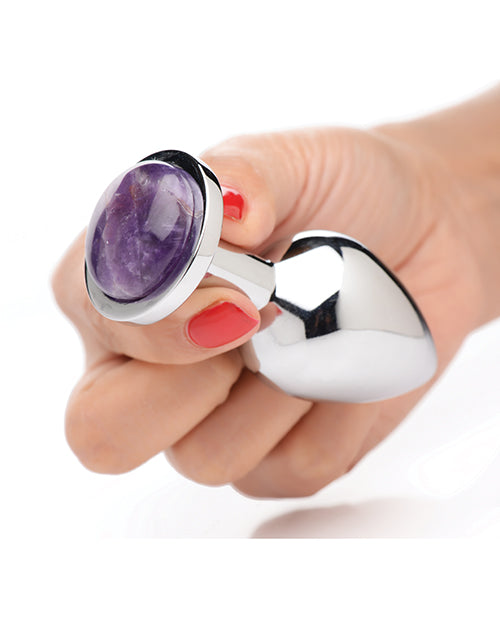 Booty Sparks Gemstones Amethyst Gem Anal Plug - Medium