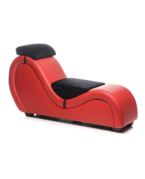 Master Series Kinky Couch Sex Chaise Lounge w/Love Pillows - Drop Ship Only Red