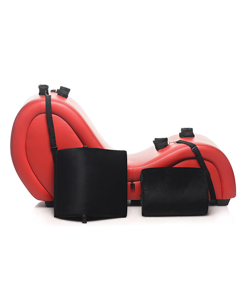 Master Series Kinky Couch Sex Chaise Lounge w/Love Pillows - Drop Ship Only Red