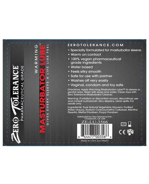 Zero Tolerance Warming Masturbator Lube
