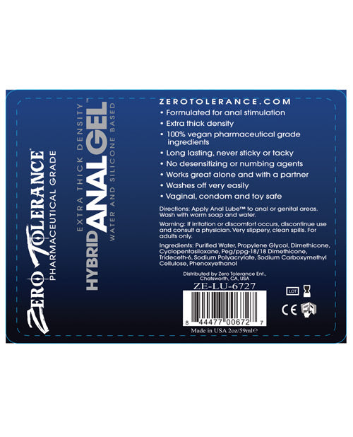 Zero Tolerance Hybrid Anal Gel