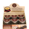 Earthly Body 2025 Valentines 3 in 1 Massage Heart Candle Display w/Tester - 3 Scents Display of 12