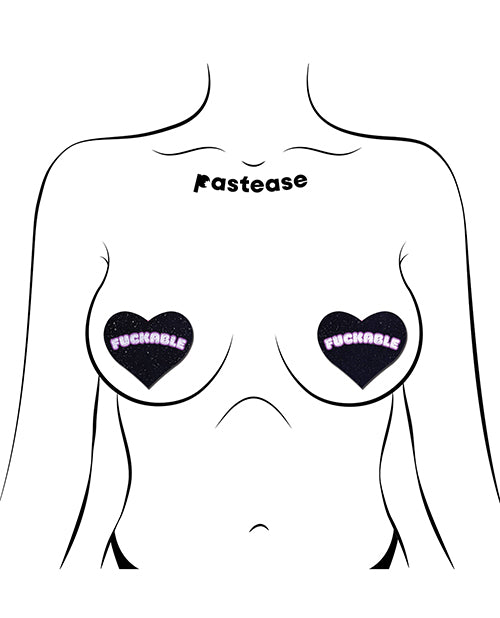 Pastease FCKABLE Heart - Black/Pink O/S