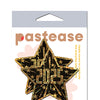 Pastease 2025 Happy New Year Star Nipple Covers - Black/Gold O/S