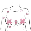 Pastease Mini Faux Leather Bows - Baby Pink Pack of 8