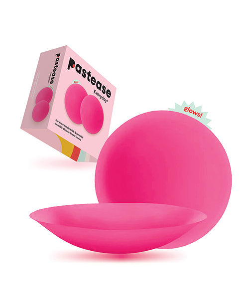 Pastease HALOS Silicone Nipple Covers w/Travel Box - Neon Pink A-C Cup 10 or More Uses