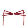 Adore Femme Fatale Waist Harness w/Detachable Garters Red O/S
