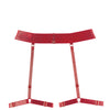 Adore Bombshell Garter Belt w/Leg Bands Red O/S