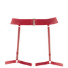 Adore Bombshell Garter Belt w/Leg Bands Red O/S