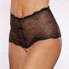 Allure Passion & Pearl High Waist Crotchless w/Pearls - Black O/S