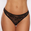 Allure All Wrapped Up Thong w/Bow - Black O/S