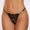 Allure 2 Hot G-String w/Rhinestone Detail - Black O/S