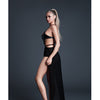 Allure Take Me Latex Look Vinyl and Mesh Teddy w/Attached Skirt - Black XL