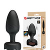 Pretty Love Varian Large Butt Plug w/Multi Color Bottom Light - Black