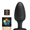 Pretty Love Varian Large Butt Plug w/Multi Color Bottom Light - Black