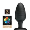 Pretty Love Osborn Medium Butt Plug w/Multi Color Bottom Light - Black
