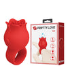 Pretty Love Jae Floral Ring Finger Vibrator - Red