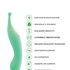 Blush Stella 7 Inch Dual-Ended Clitoral G-Spot Vibrating Wand With Precision Stimulation - Green