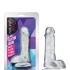Blush Naturally Yours 6" Glitter Cock - Sparkling Clear